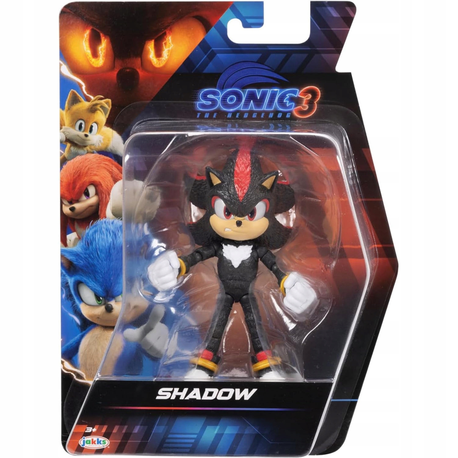 SONIC THE HEDGEHOG MOVIE 3 JAKKS PACIFIC ORYGINALNA RUCHOMA FIGURKA SHADOW