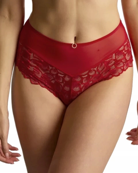 Allure kalhotky s vysokým pasem červené 3XL