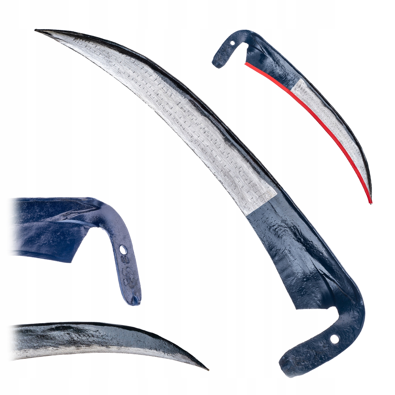 Kosa Ręczna Kuta Ostrzona 50 cm Trawy Metalowa Solidna Mocna Ogrodowa Leśna