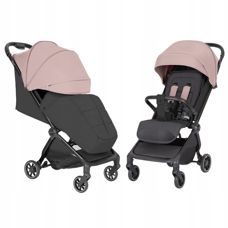 Wózek Spacerówka Carrello Atom S Blossom Pink 2026 z okienkiem podglądowym