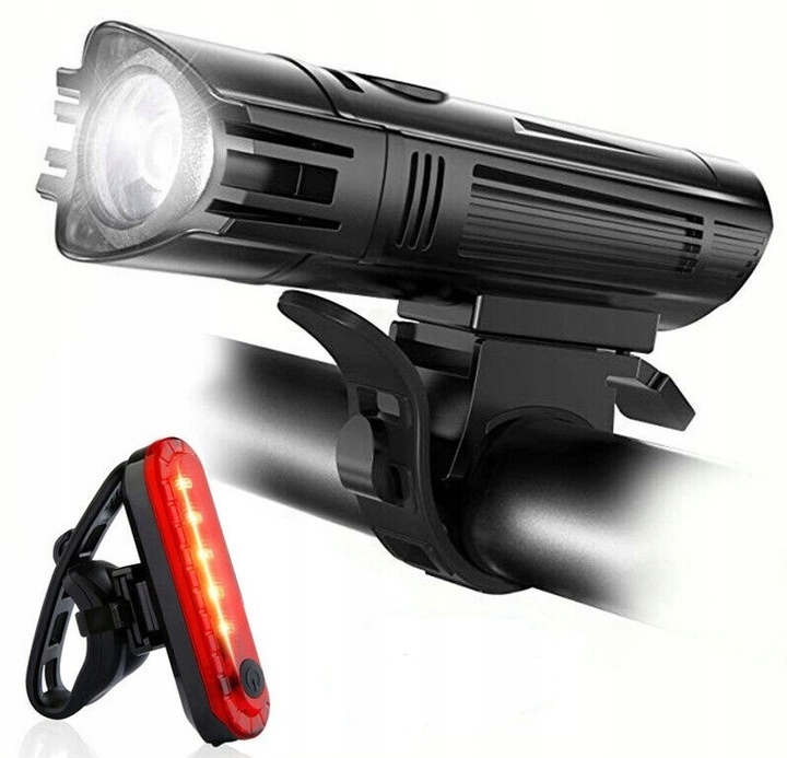 

Lampka Rowerowa Akumulatorowe Led Przód Tył IPX3
