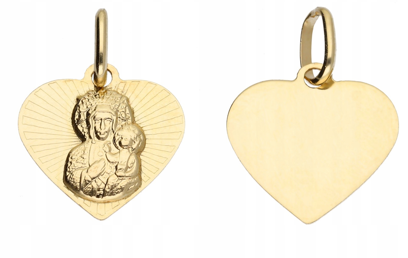 Zlatý Přívěsek Srdce Srdíčko Medailon Matka Boží 585 Gravírování