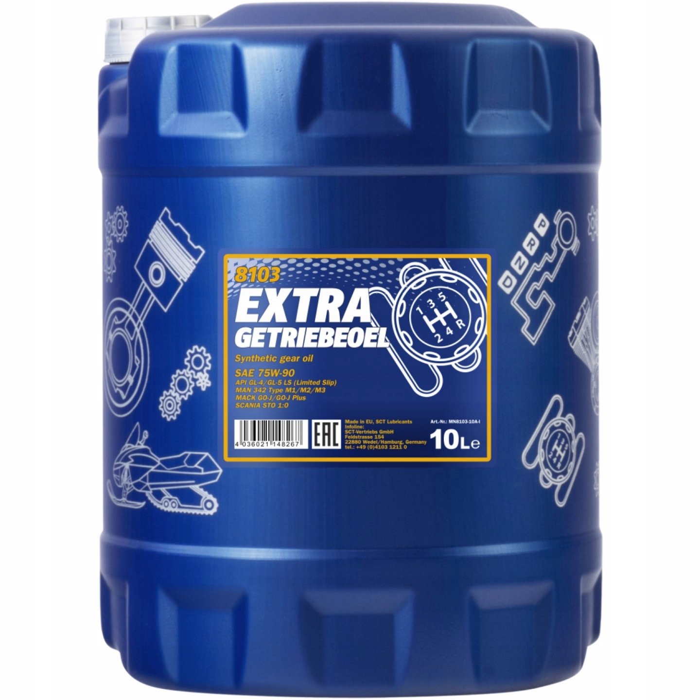 

Olej Przekładniowy Mannol Extra 75w90 10L
