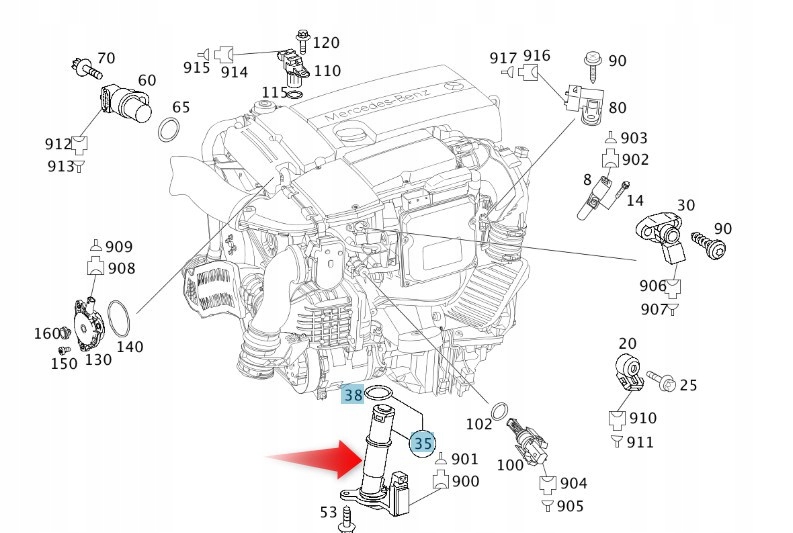 Snímač Hladiny Oleje Mercedes Oe A0009050301