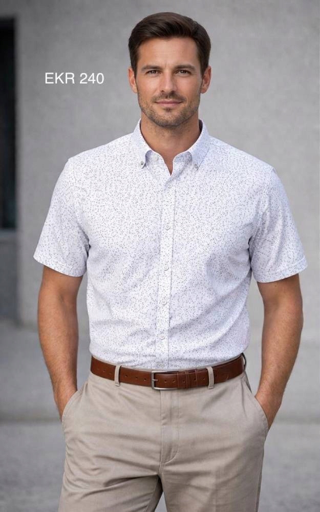 Ego Man košile pánská EKR-240 krátký rukáv regular fit XXL bílá