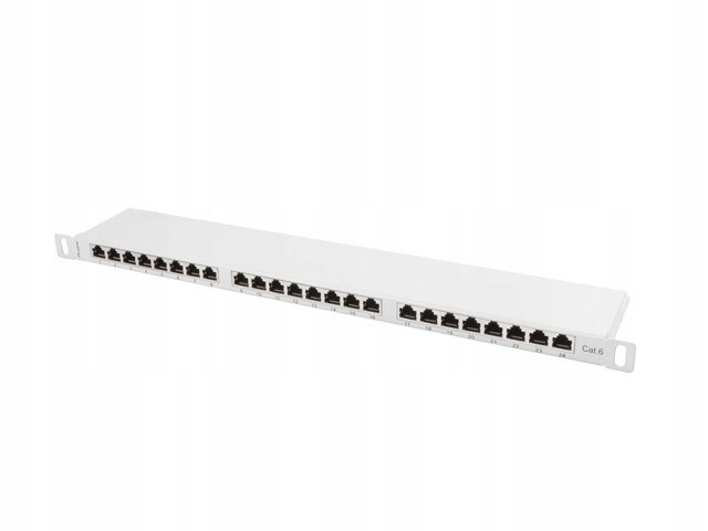 Lanberg Patch Panel 24 Port 0.5U KAT.6 Ftp Šedý