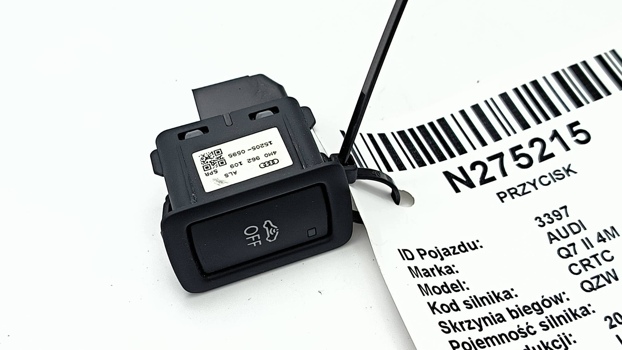 Schalter 4M0962109 ALARM AUDI Q7 II 4M