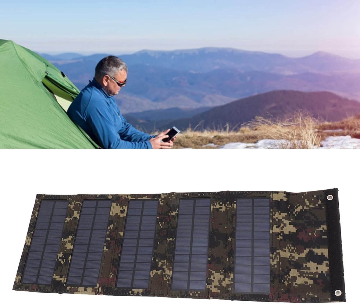 ŁADOWARKA SŁONECZNA DO TELEFONU PANEL SOLARNY 20W 2xUSB POTRÓJNY SKŁADANY Marka inna