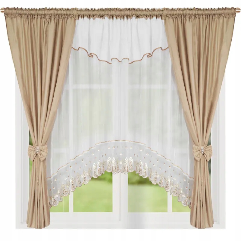 Firany Gotowe 400 X 160 CM Lambrekin Firanki