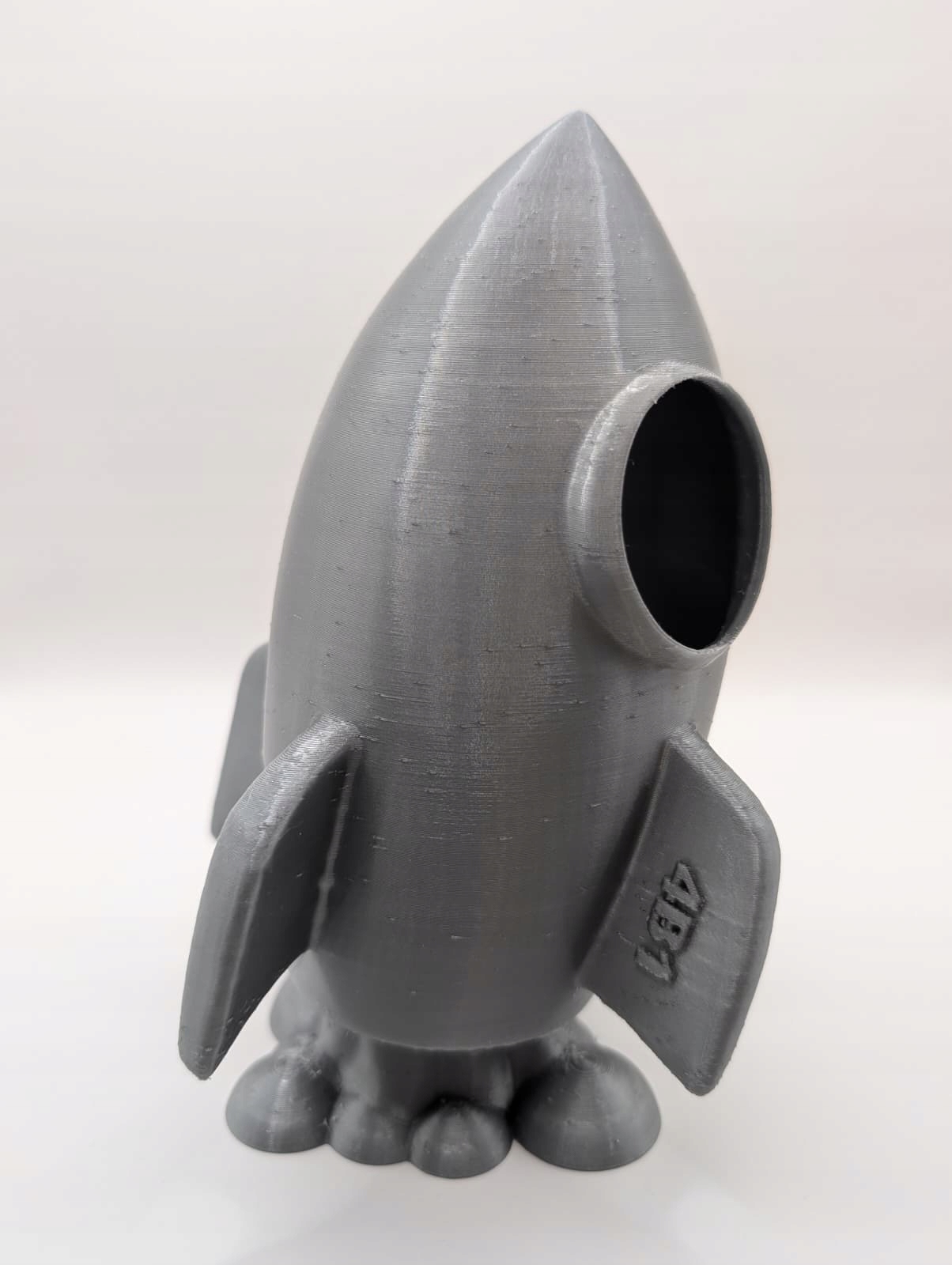Raketa 3D domeček pro křečka * moderní * pro malé hlodavce * stříbrný