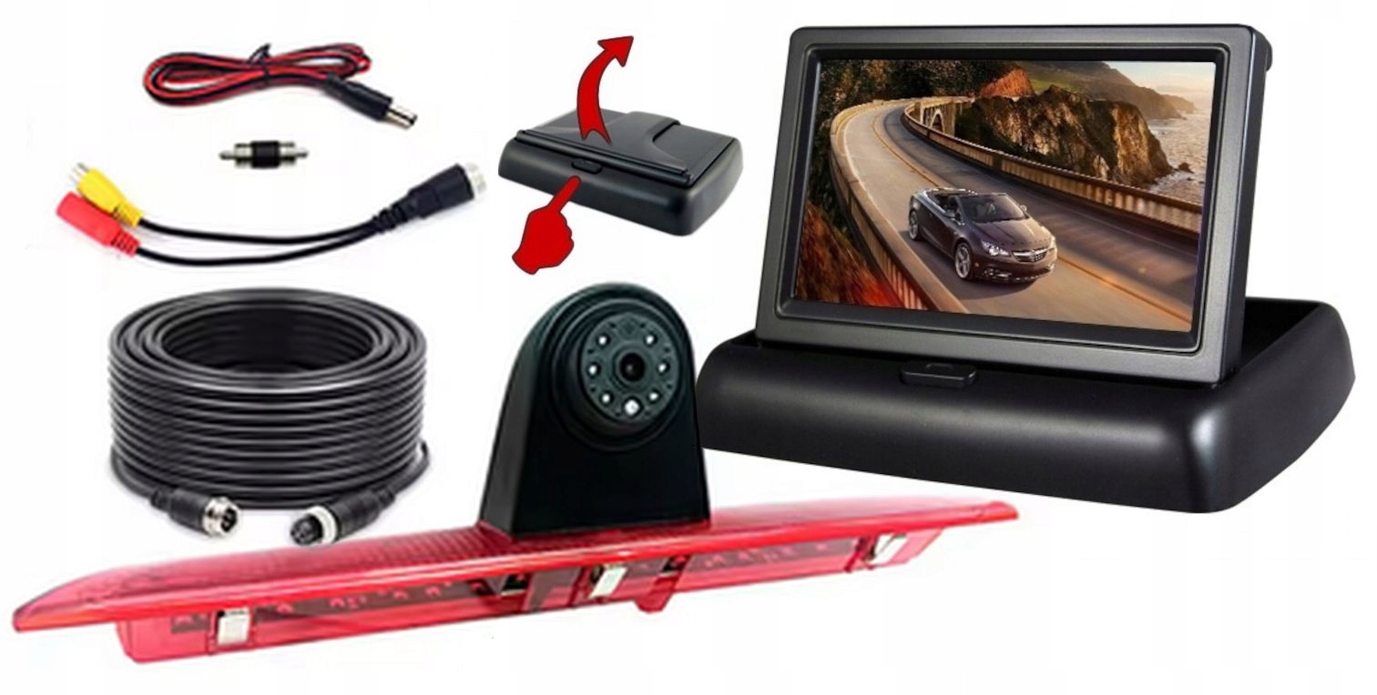 Monitor Kamera V Lampe Ford Transit 2013-2020 170 Stupňov 1280x720P Fisheye
