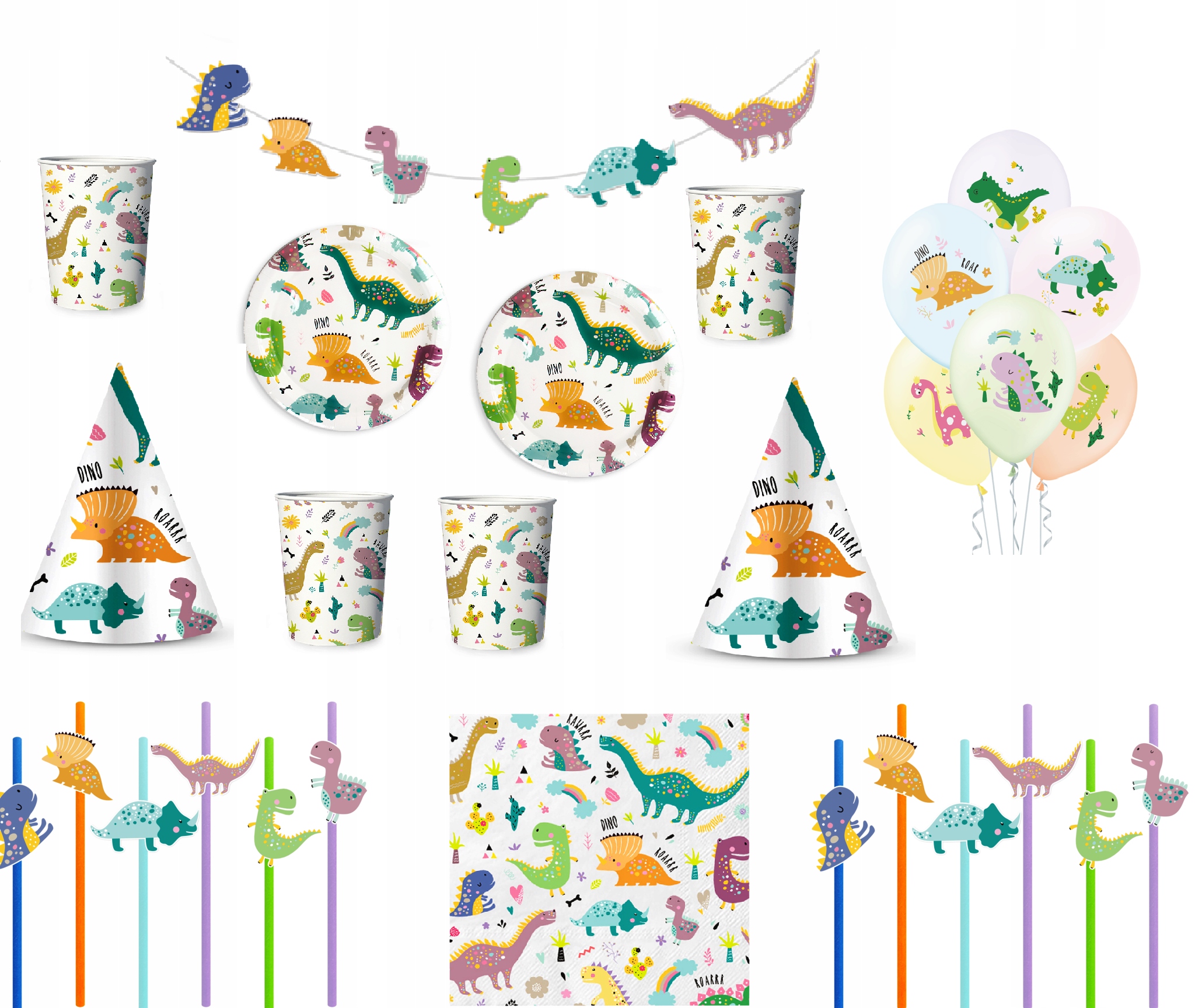 Zestaw urodzinowy Dinozaury Urodziny
