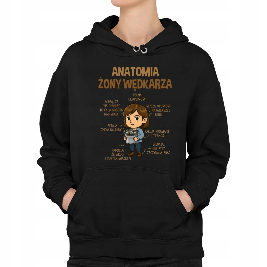 Anatomie rybářovy ženy Dámská Mikina S Vtipným Potiskem Na Ryby