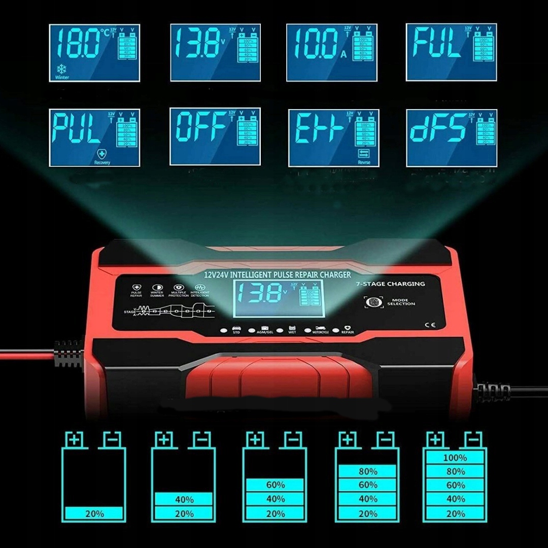ŁADOWARKA PROSTOWNIK DO AKUMULATORA 12V 24V 10A Marka inna