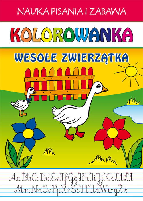 

Nauka pisania. Wesołe zwierzątka. Kolorowanka