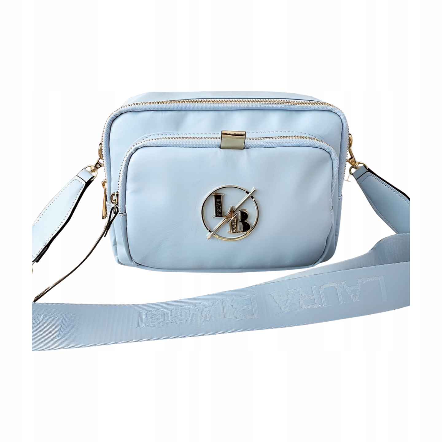 Laura Biaggi kabelka přes rameno kufřík světle modrá