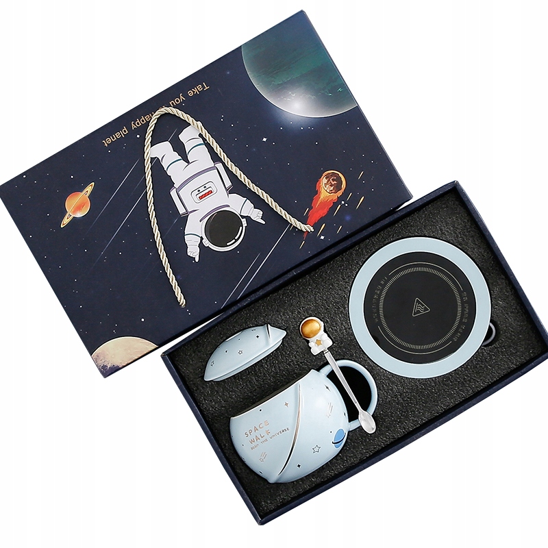 Hrnek s Usb ohřívačem Lžíce Kabel Hrnek Keramický Den Babičky Planeta