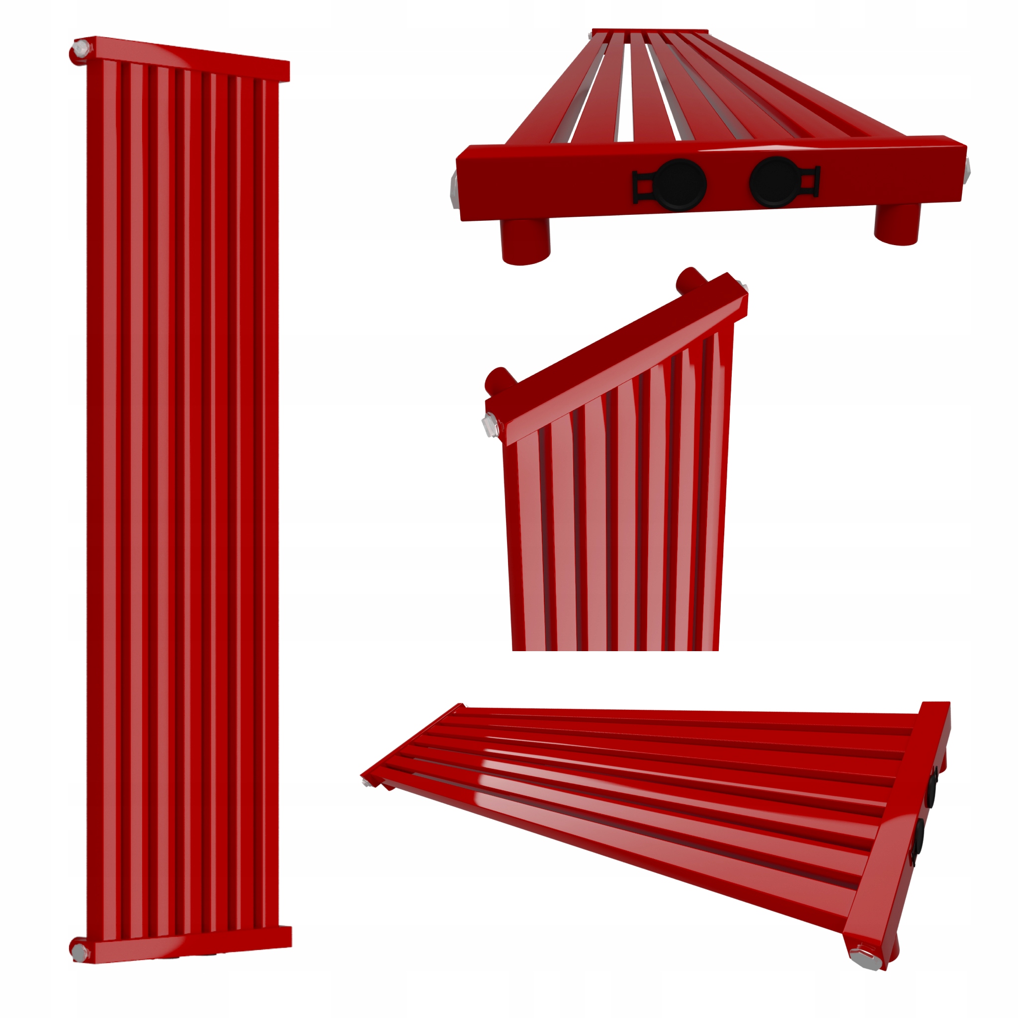 Dekorativní radiátor Radiator 140x32 Červený
