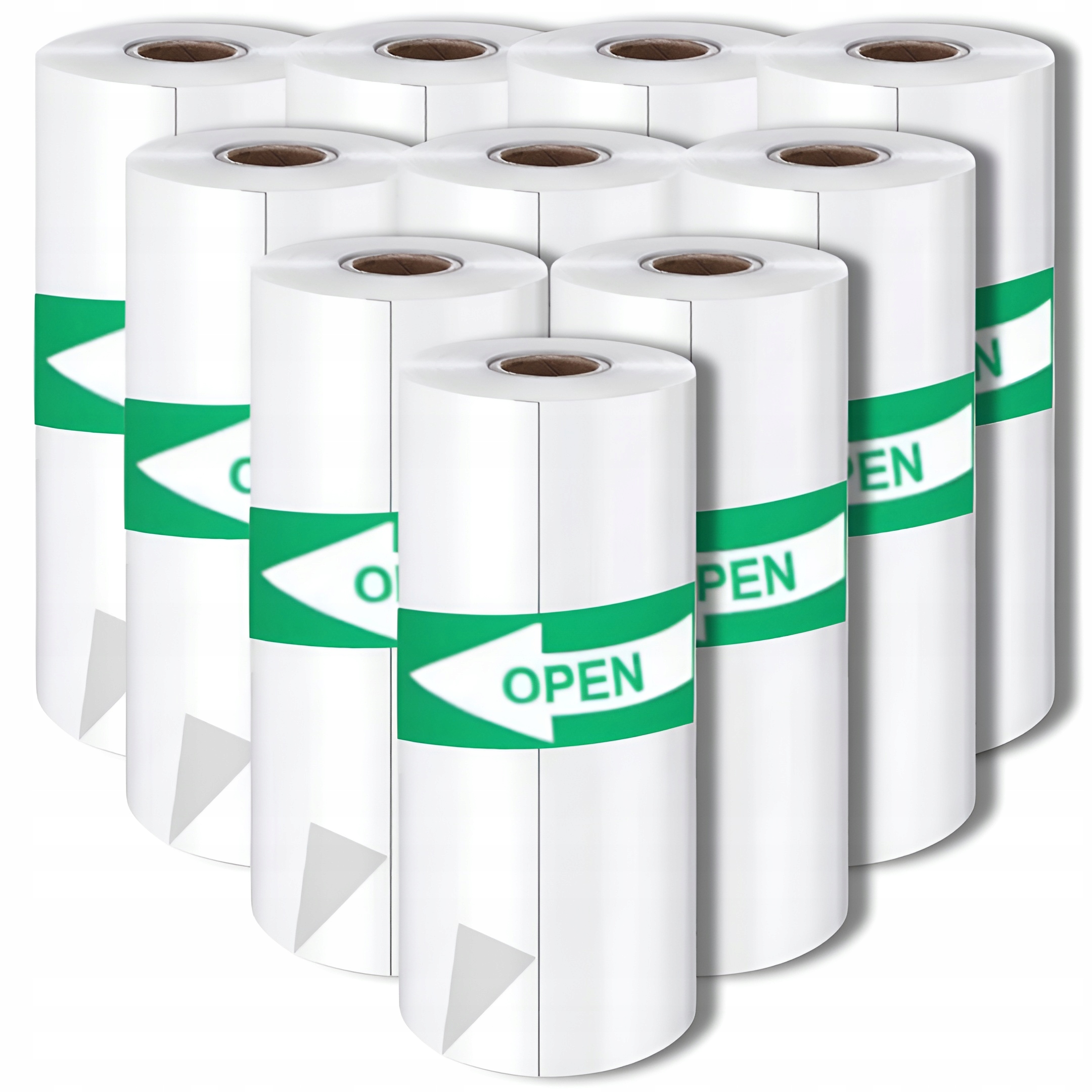10 x PAPIER TERMICZNY ROLKA SAMOPRZYLEPNA DO DRUKARKI APARAT NATYCHMIASTOWY