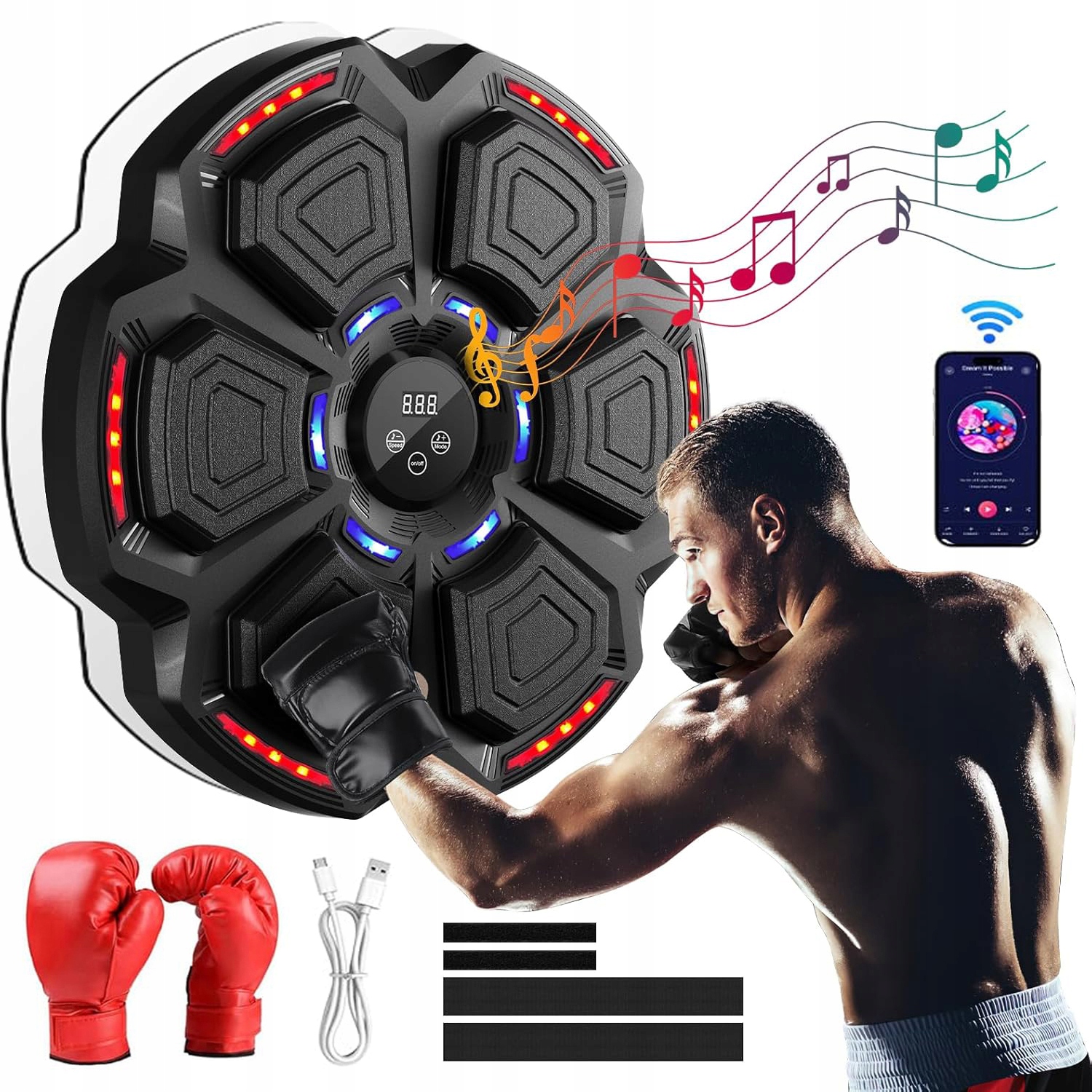 Boxovací Tréninková Deska Na Zeď, Bluetooth Trenažér, Hudební Tabule