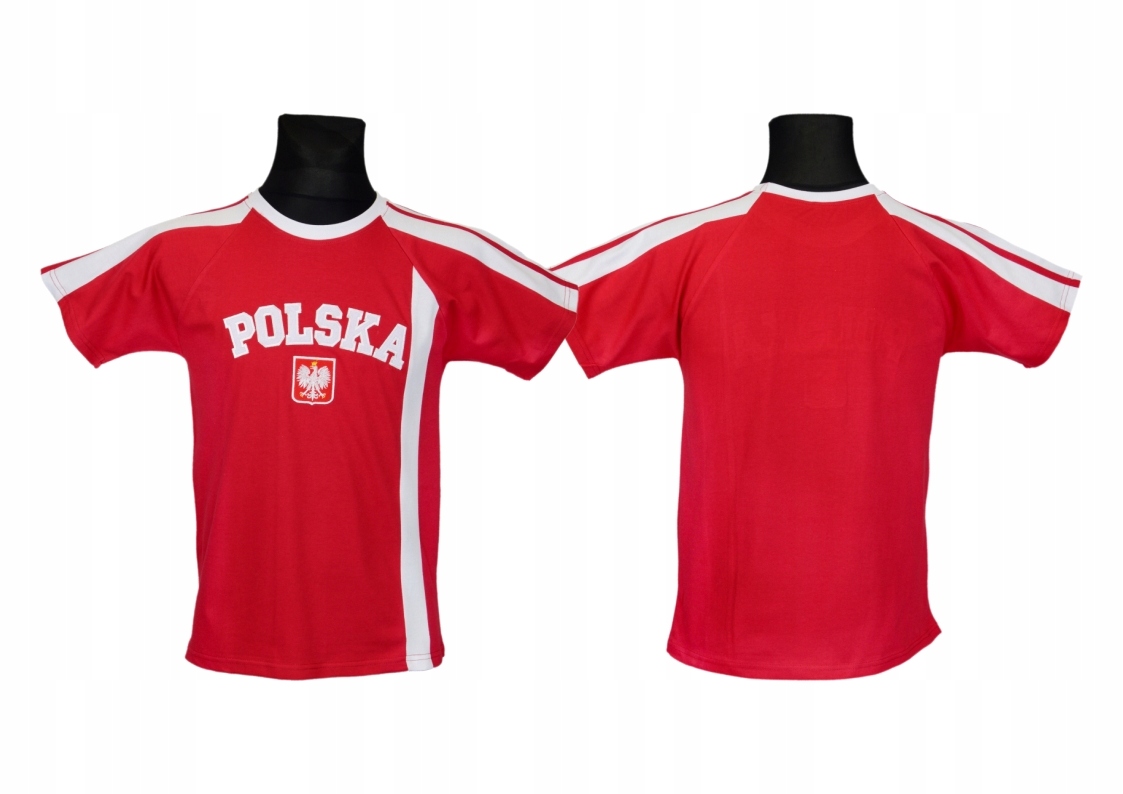 Koszulka Kibica Polski Polska dziecięca bawełna czerwona KB11 rozmiar 146