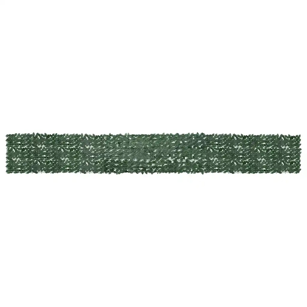 Paraván ze zelených listů, polyetylen a tkanina, 600 x 75 cm