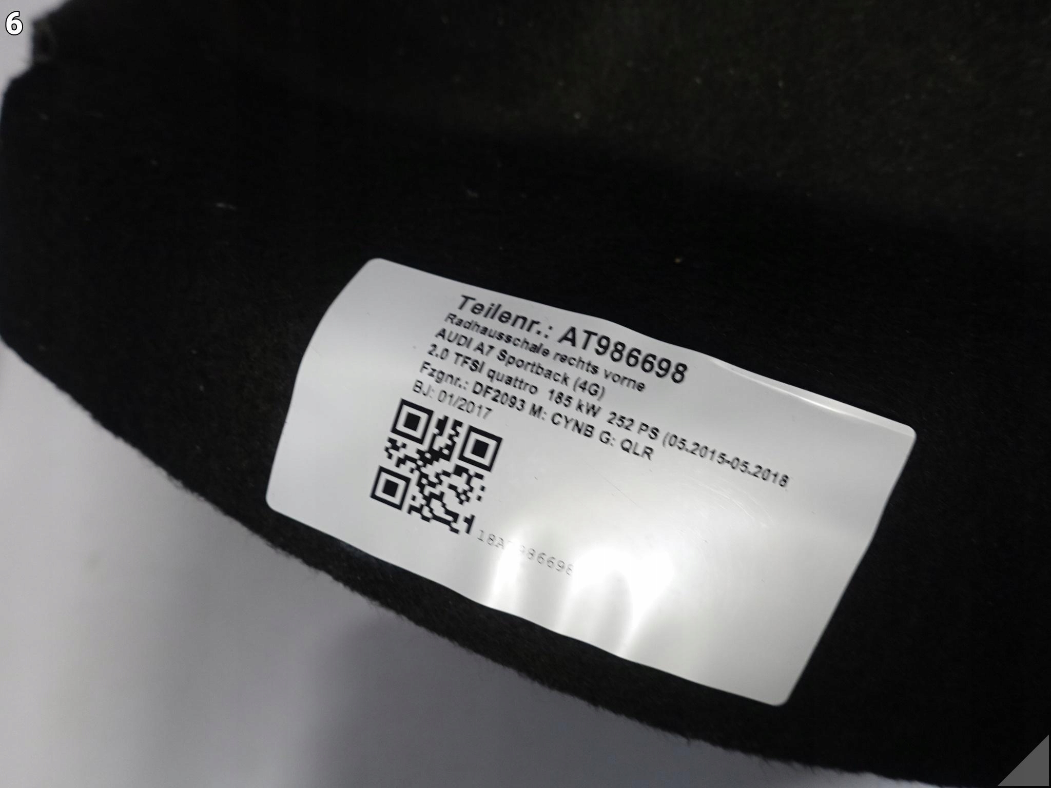 AUDI A7 S7 4G8 C7 10-18 mudguard cover side WNEKI wheels right front