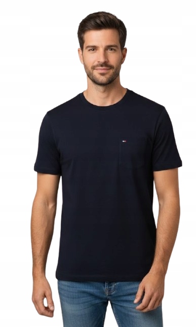 Tmavě modré tričko Tommy Hilfiger M 219 Pln