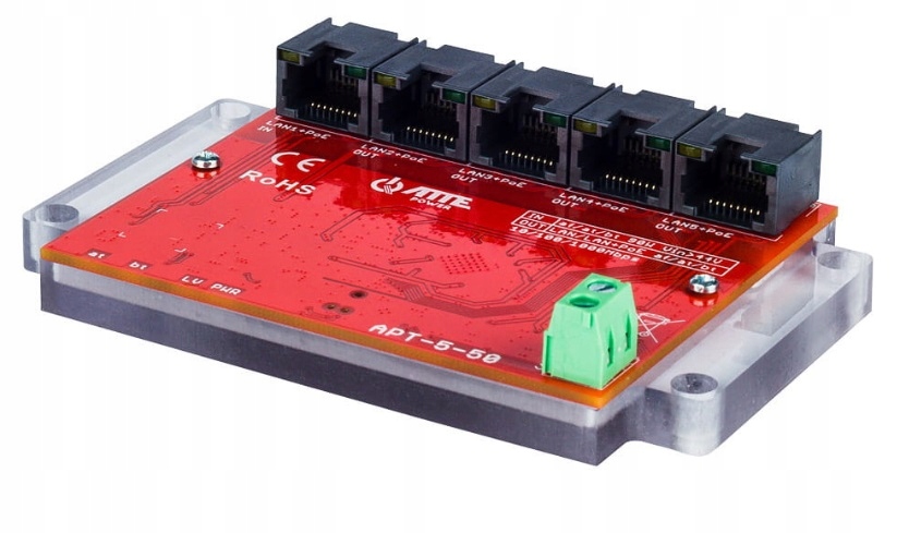 Switch přepínač APT-5-50 Atte 10/100/1000Mbps, extender 1 In 4 Out
