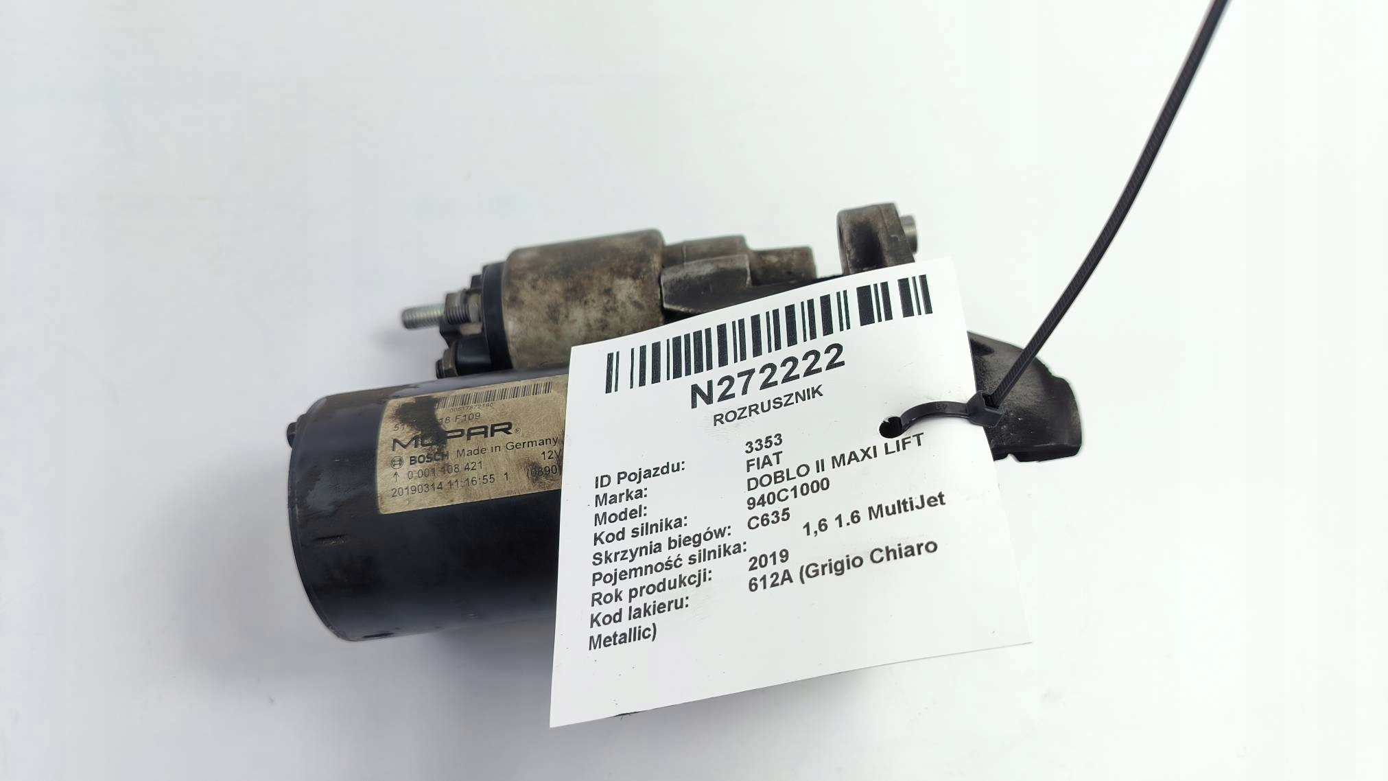 starter 51787218 FIAT DOBLO II MAXI LIFT
