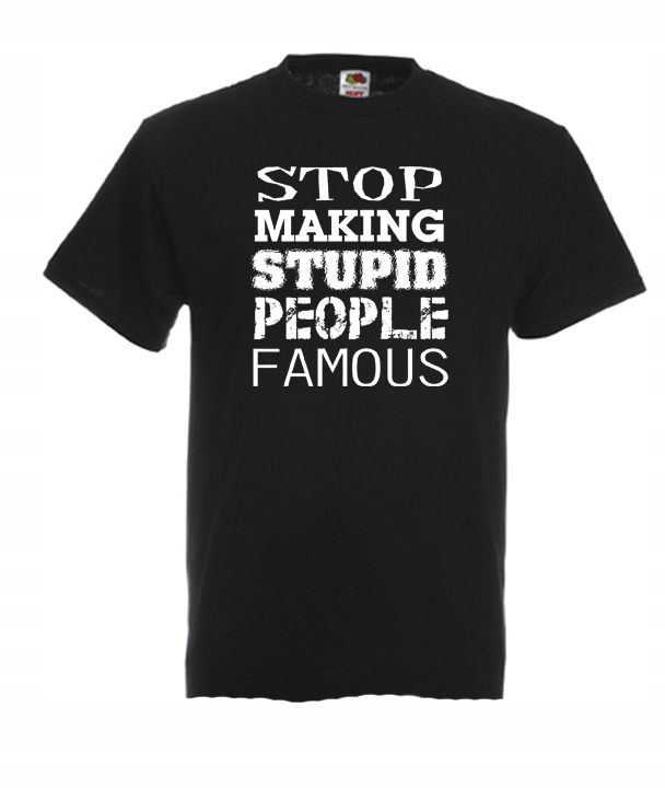 

XXL Koszulka Męska Stop Making Stupid People Wzór
