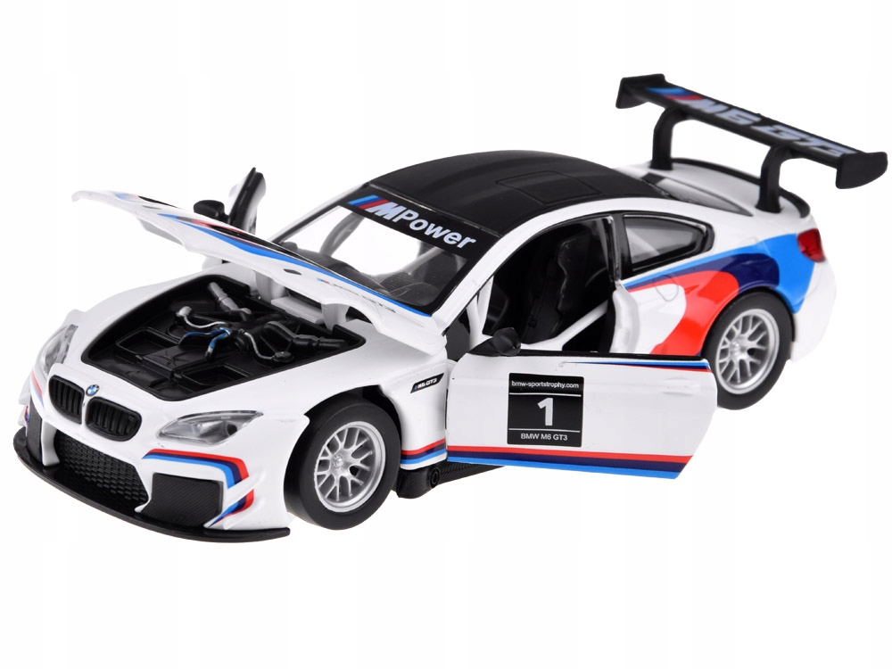BMW M6 GT3 AUTO METALOWE SUV 1:32 ŚWIATŁO DŹWIĘK OTWIERANE DRZWI