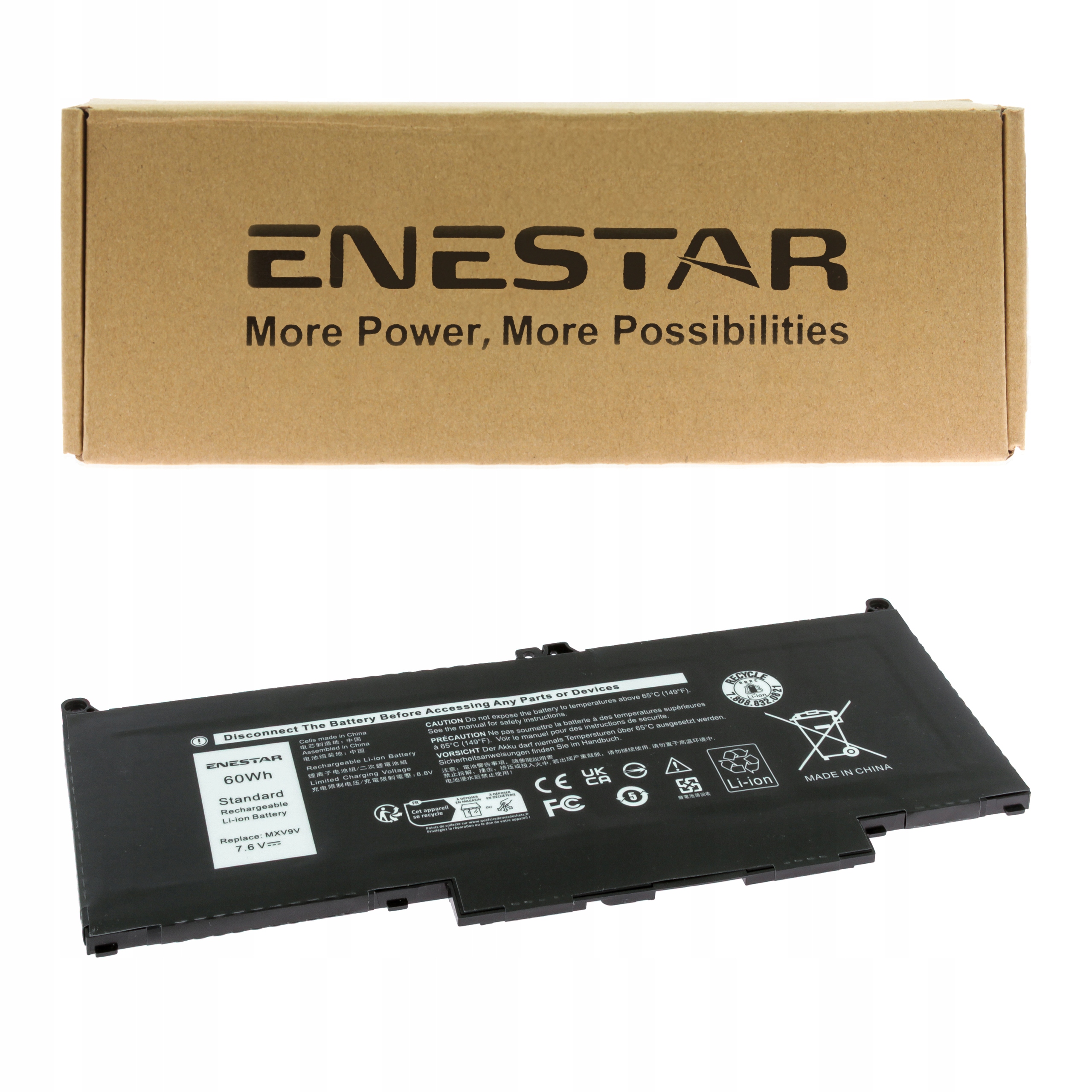 Premium bateria do Dell MXV9V N2K62 Latitude 14 7400 5300 2-in-1 5310 7300