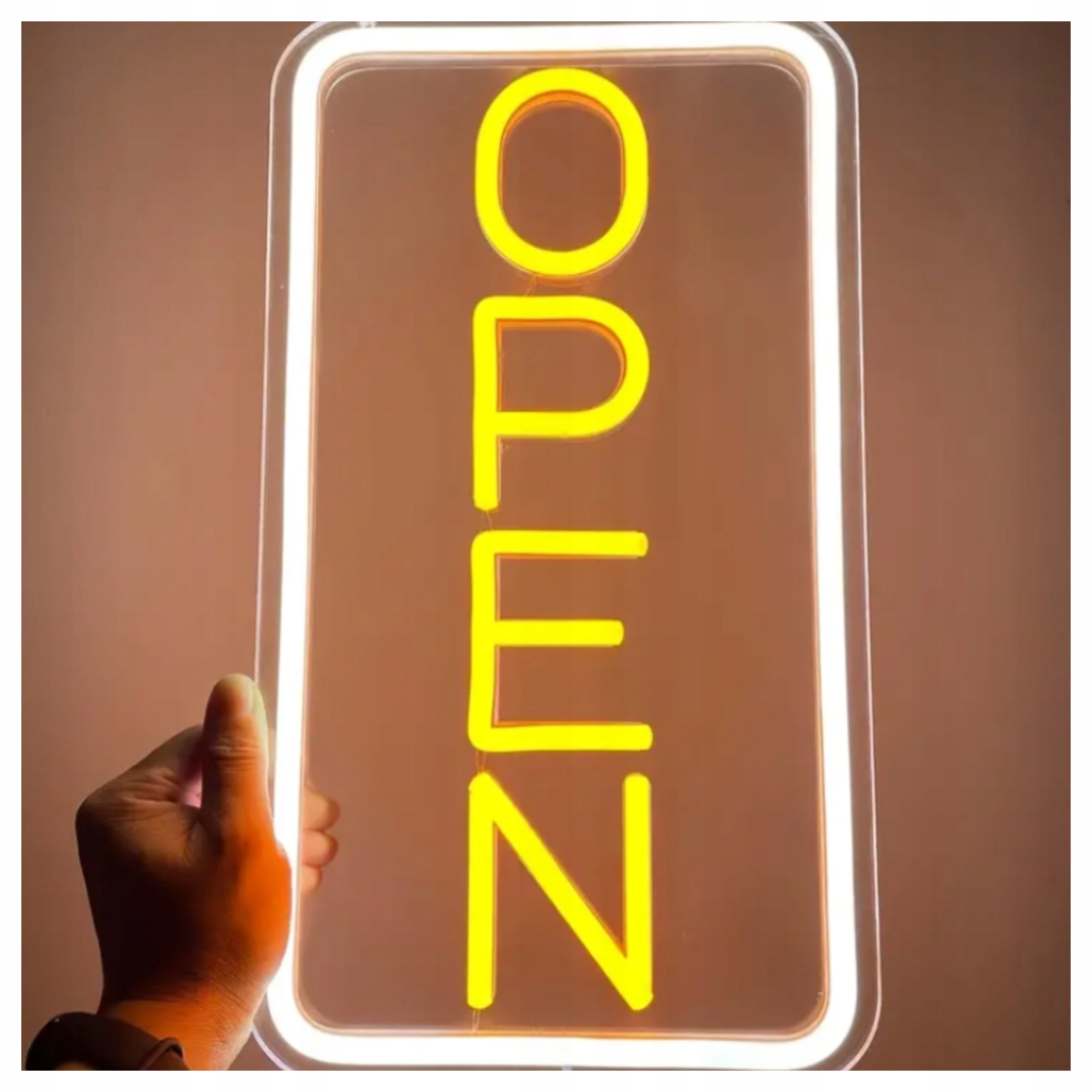 NEON LED OPEN OTWARTE NAPIS USB TRYB ŚCIEMNIANIA 40,5x20CM SKLEPOWY BANER