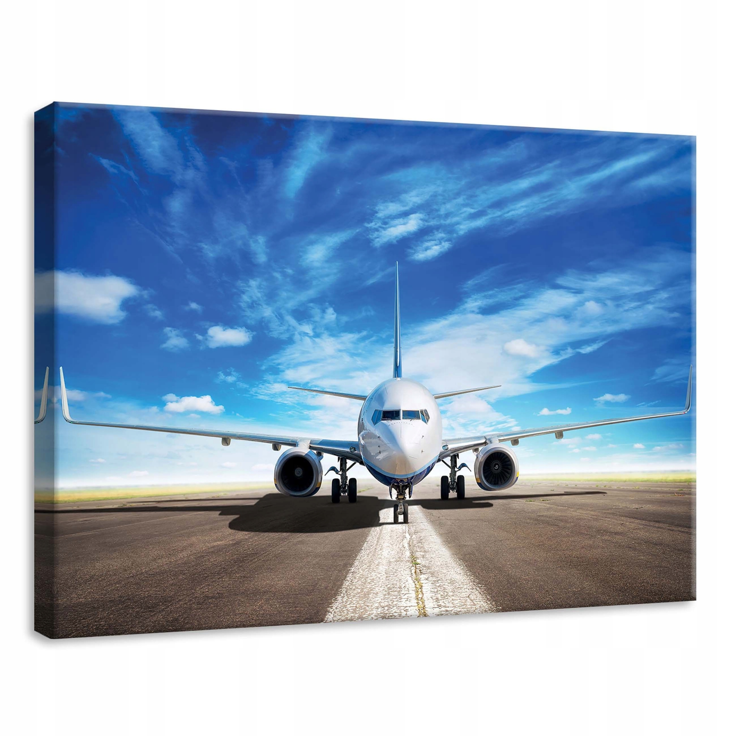 Obraz 70x50 Letadlo letiště přistávací dráha nebe mraky let cestování aviace