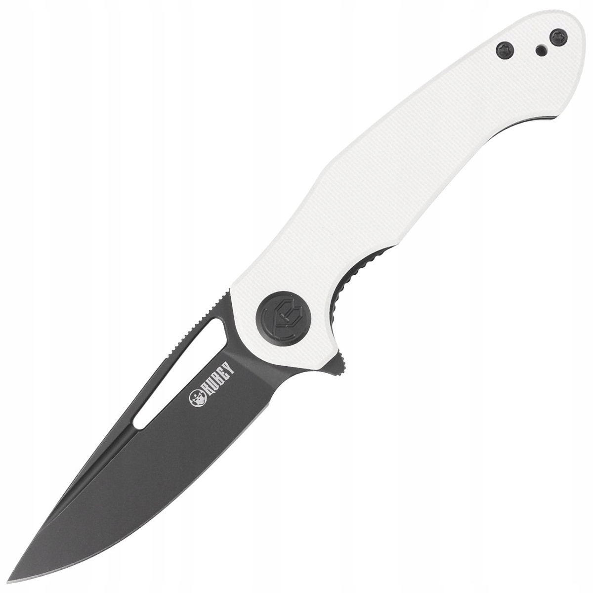 Nůž Kubey Dugu Ivory G10, Black Stonewashed 14C28N (KU210G)