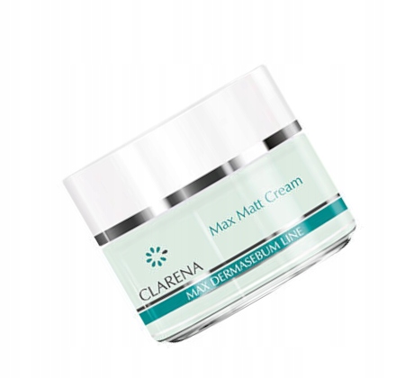 Clarena Max Matt Krem Matujący Dla Skóry Tłustej Łojotokowej Mieszanej 50ml