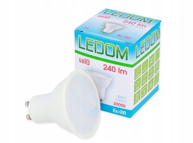 

Żarówka Led GU10 3W 230V 4000K 240LM dzienna