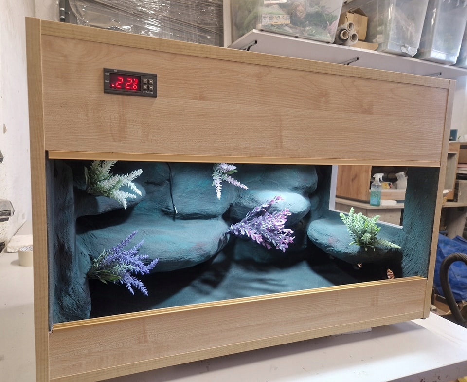 Terárium 80x40x52 Objednávka Pro Malého Tropického Hada S Aranžováním