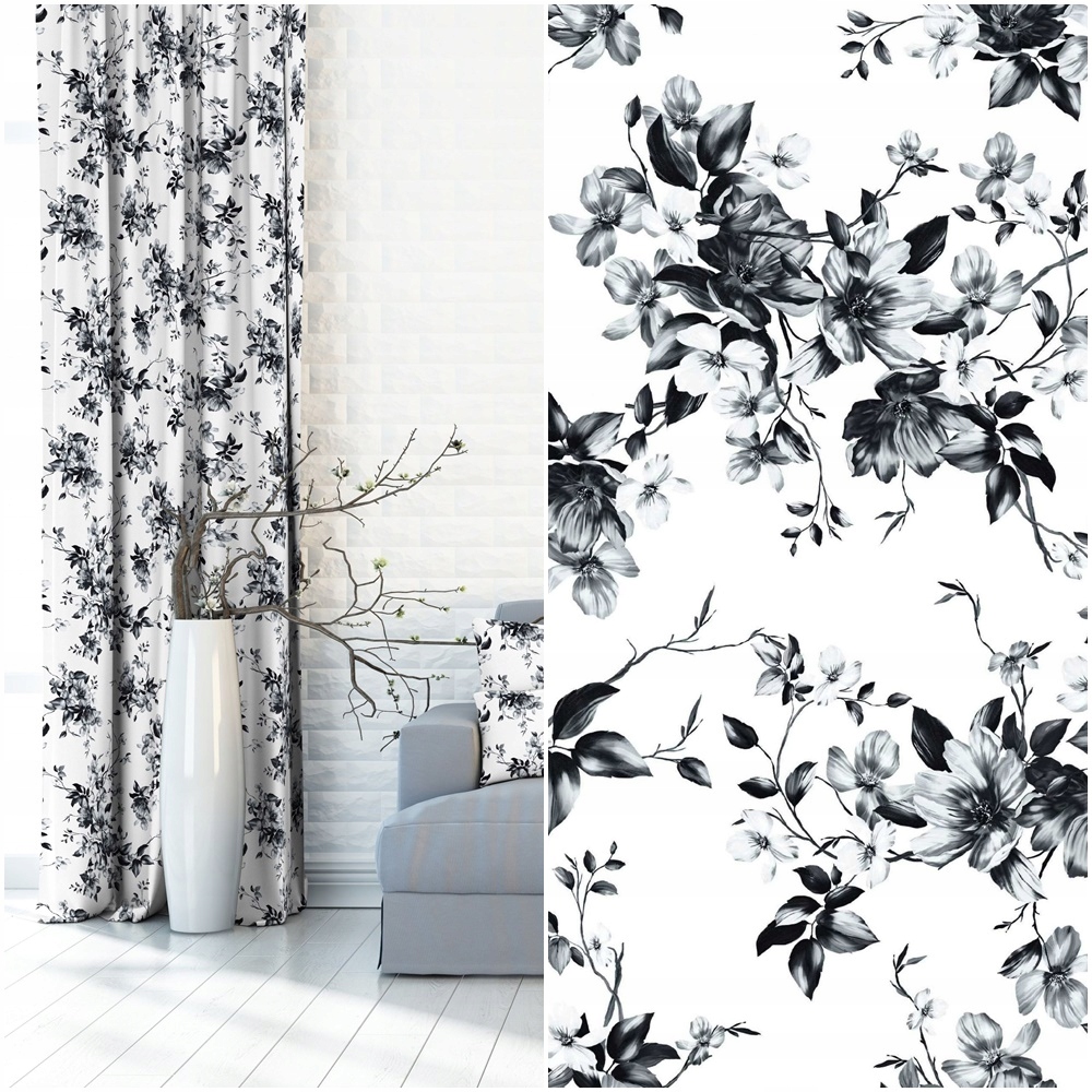 

Zasłona Na Metry Velvet Plusz Kwiaty 150 CM 40203