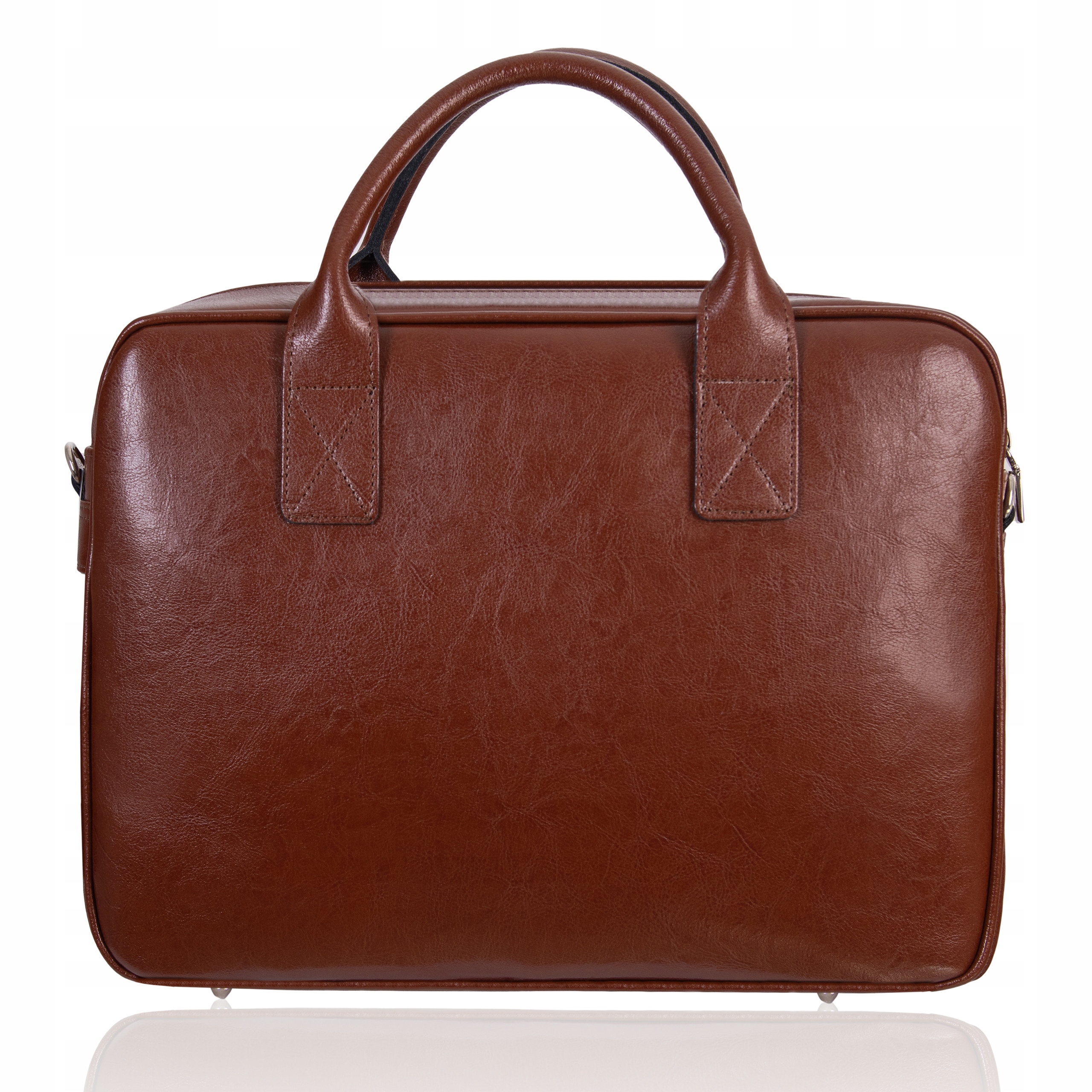 Elegancka SKÓRZANA torba męska na laptopa TIZANO TM08 brąz Model TM08 brąz