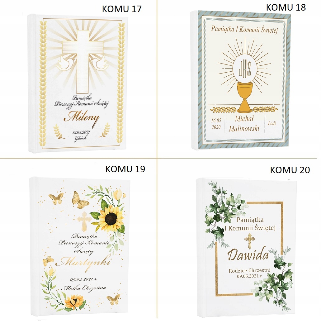BIBLIA NADRUK UV KOMUNIA CHRZEST PERSONALIZOWANY Rok wydania 2018