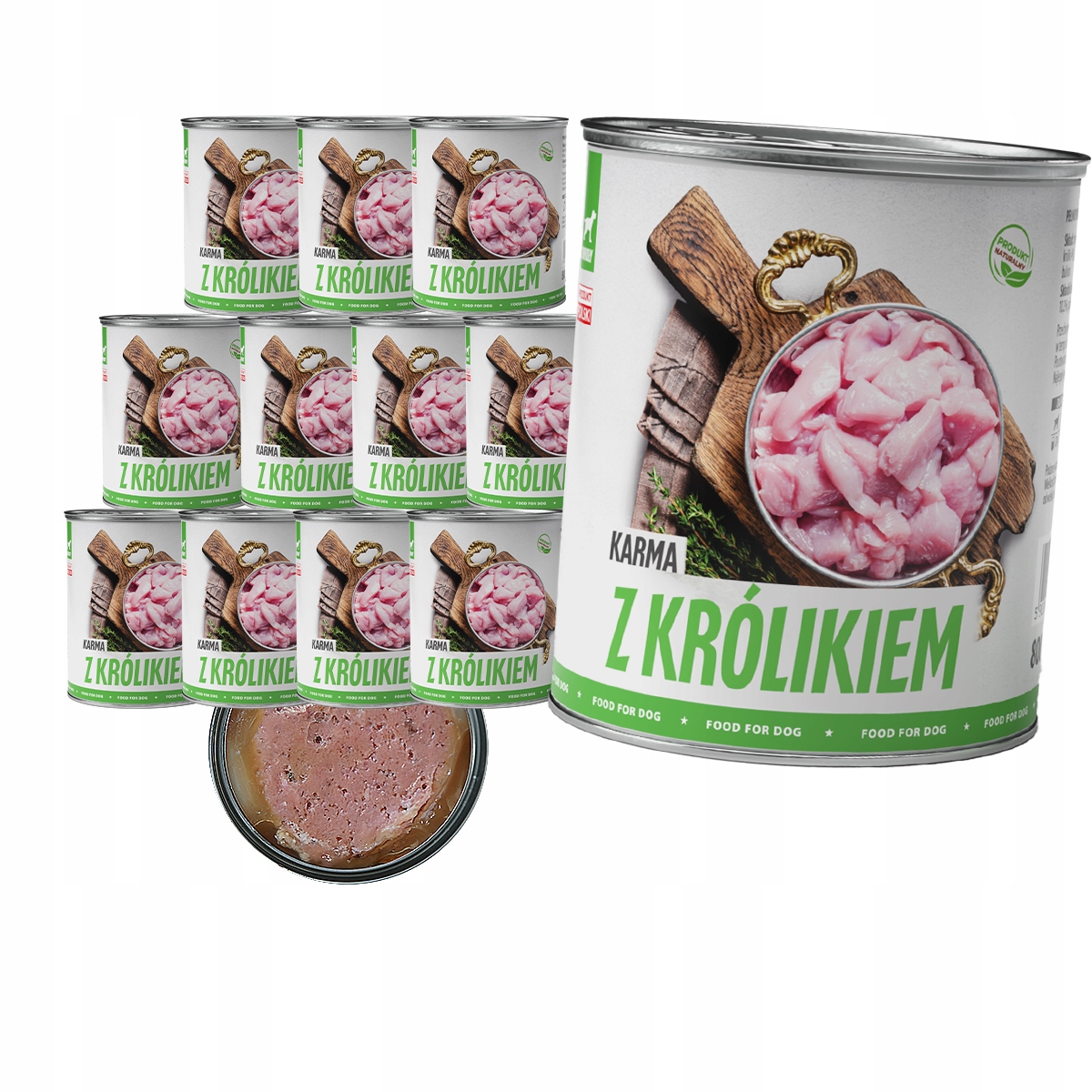 Levně Vlhké Krmivo Pro Psa TufTuf Plechovka s králíkem Set 12x800g