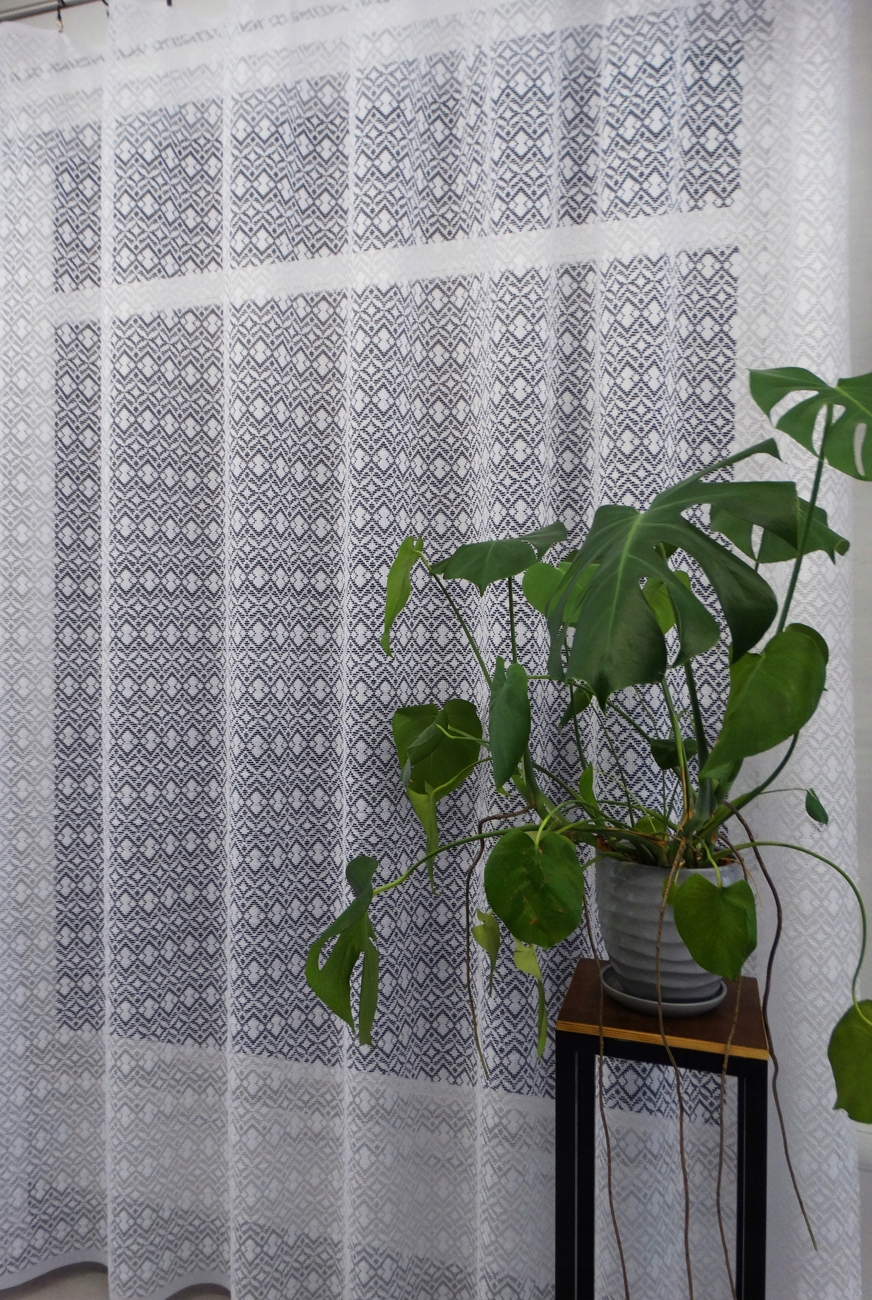 Mg Záclona Geo 35668 Bílá 250x250 cm Hotová S Páskou M