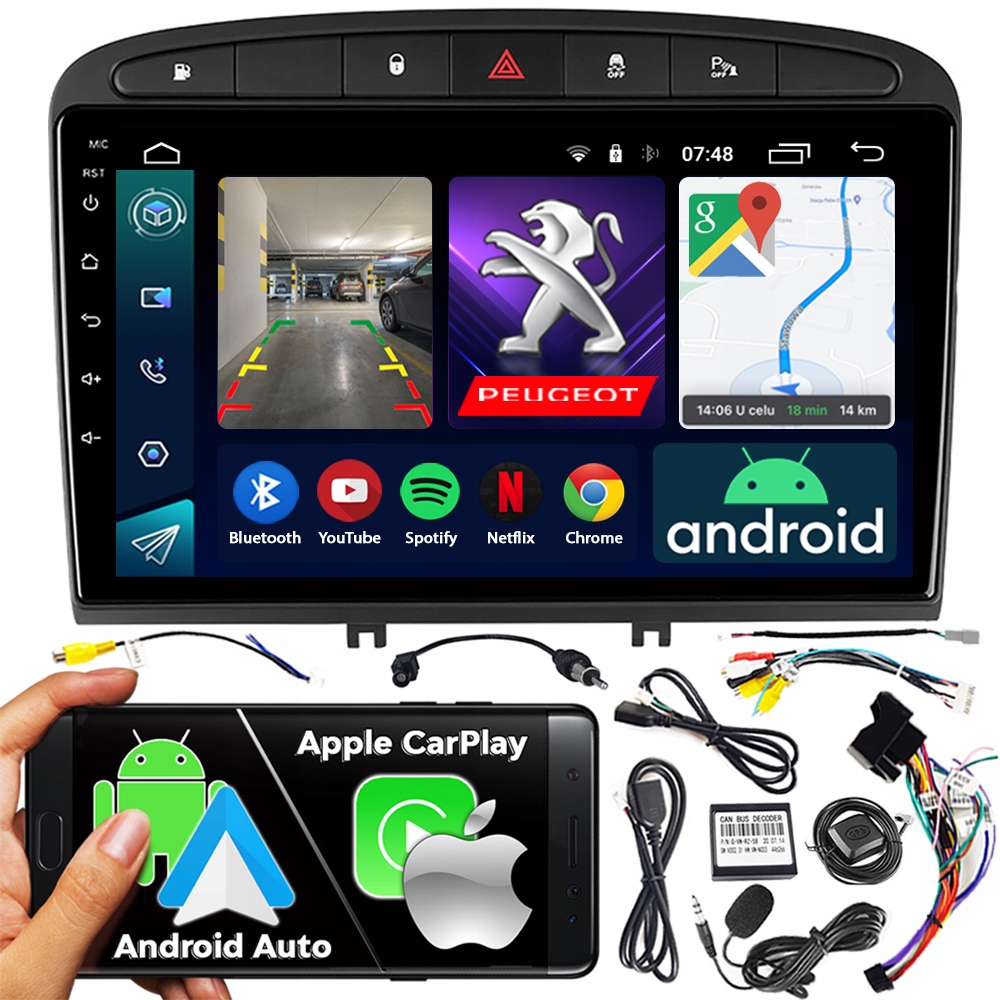 Autorádio 2DIN Ncs RS-305 Peugeot 408 2010-2014 Android Navigácia