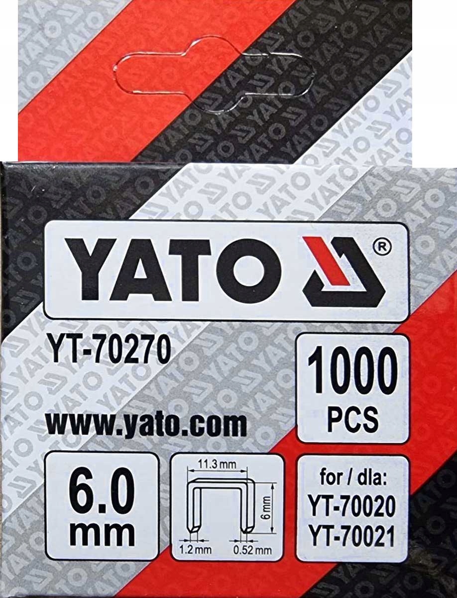 ZSZYWKI 6MM /1,2x11,3/ 1000SZT Liczba sztuk w opakowaniu 1000 szt.