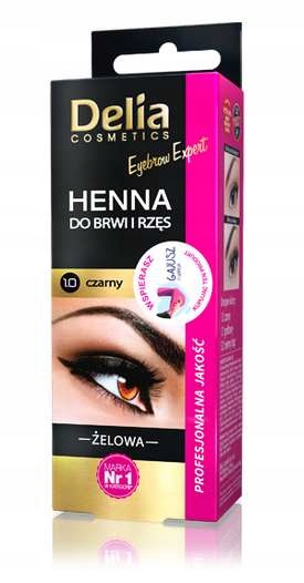 

Delia Henna Żelowa do brwi i Rzęs 1.0 Czarny