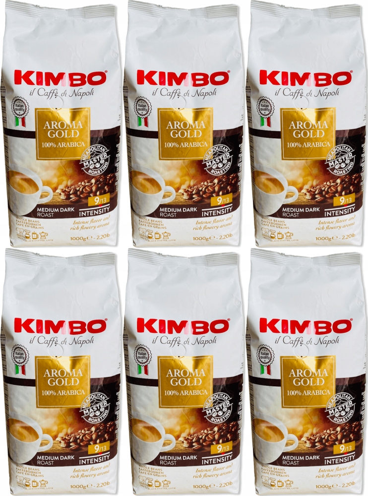 Kawa ziarnista Kimbo Aroma Gold 1 kg x6