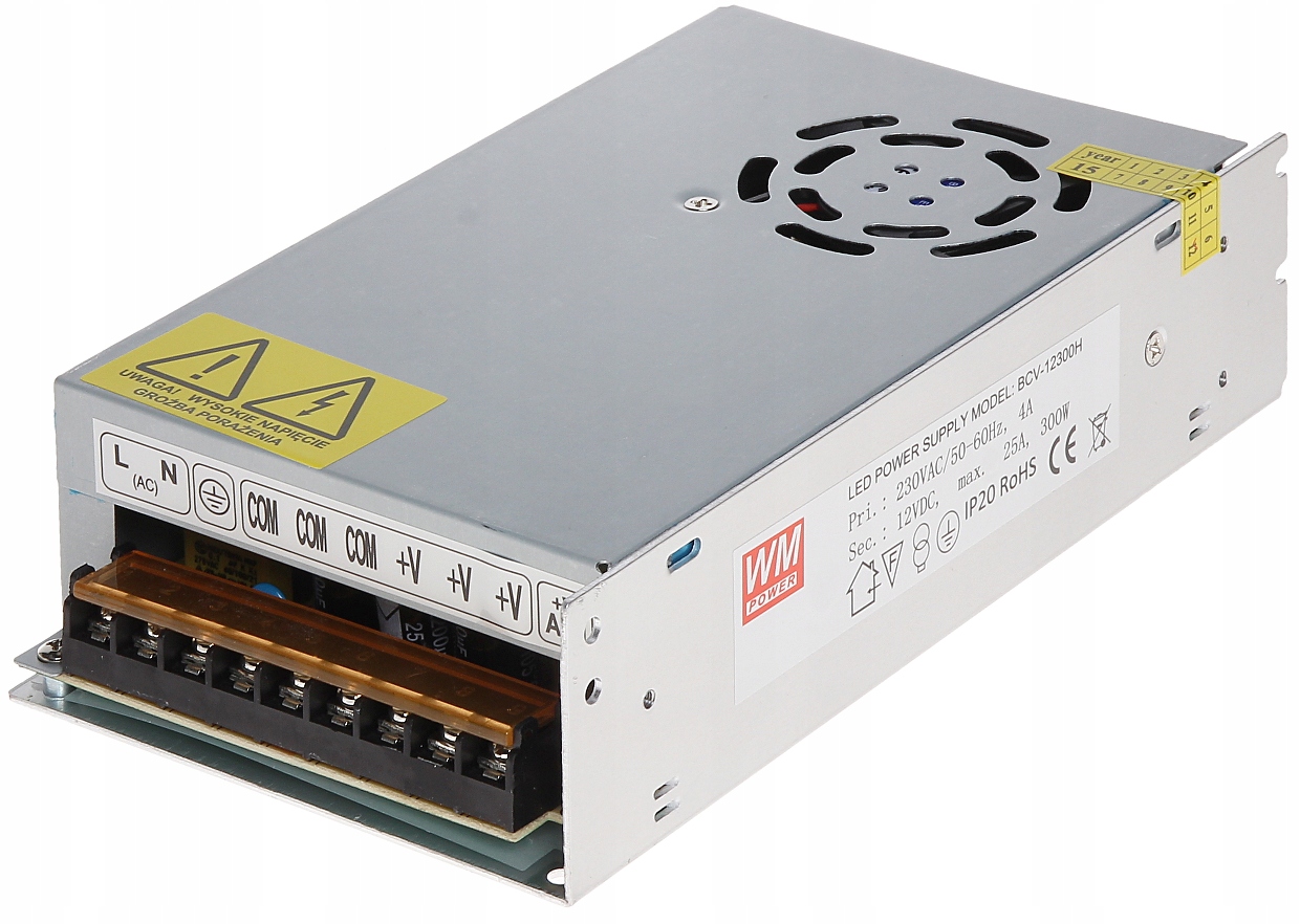 

Zasilacz impulsowy 12V/25A/B regulowany