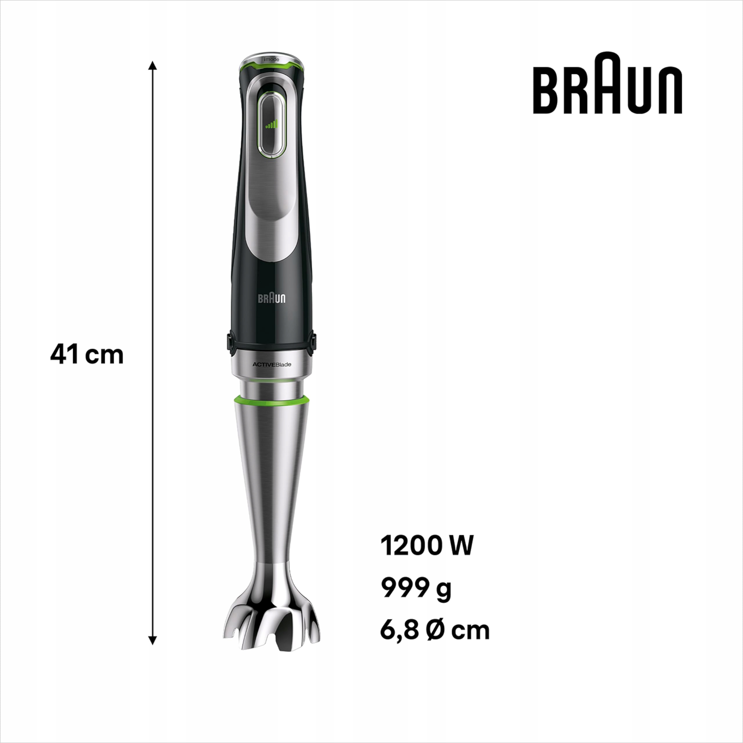 BRAUN MultiQuick 9 MQ 9147X Blender Ręczny 5w1 1200W Czarny Stal Nierdzewna — miniatura 3